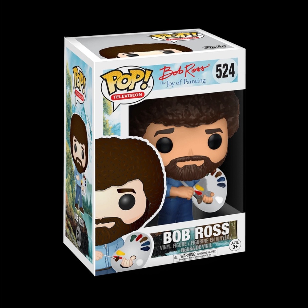 Funko Pop! Bob Ross Figure - Blue Shirt and Brown Hair